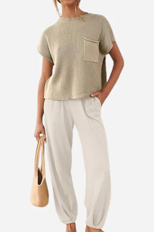Comfy Couture Strick-Pullover Zweiteiliges Set