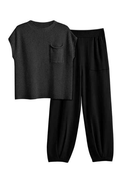 Comfy Couture Strick-Pullover Zweiteiliges Set