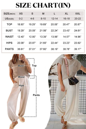 Comfy Couture Strick-Pullover Zweiteiliges Set
