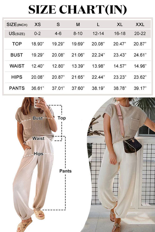 Comfy Couture Strick-Pullover Zweiteiliges Set