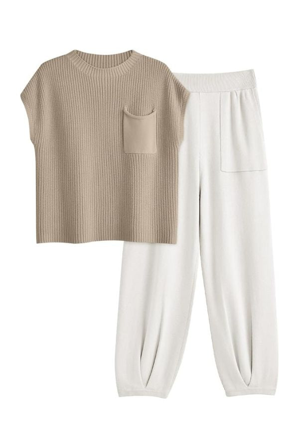 Comfy Couture Strick-Pullover Zweiteiliges Set