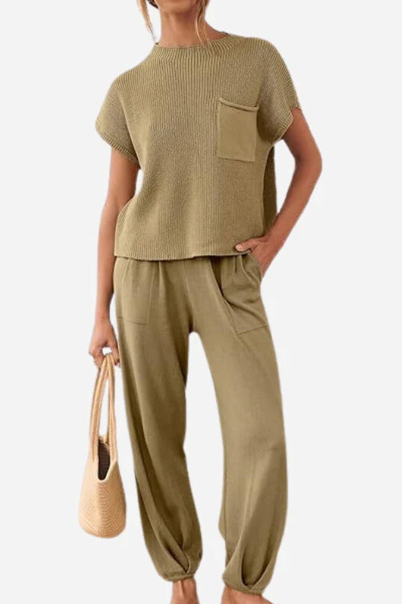 Comfy Couture Strick-Pullover Zweiteiliges Set