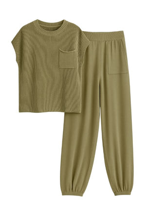 Comfy Couture Strick-Pullover Zweiteiliges Set