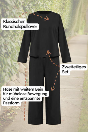 Lockeres, Einfarbiges Kurzarm-Set, Zweiteilig