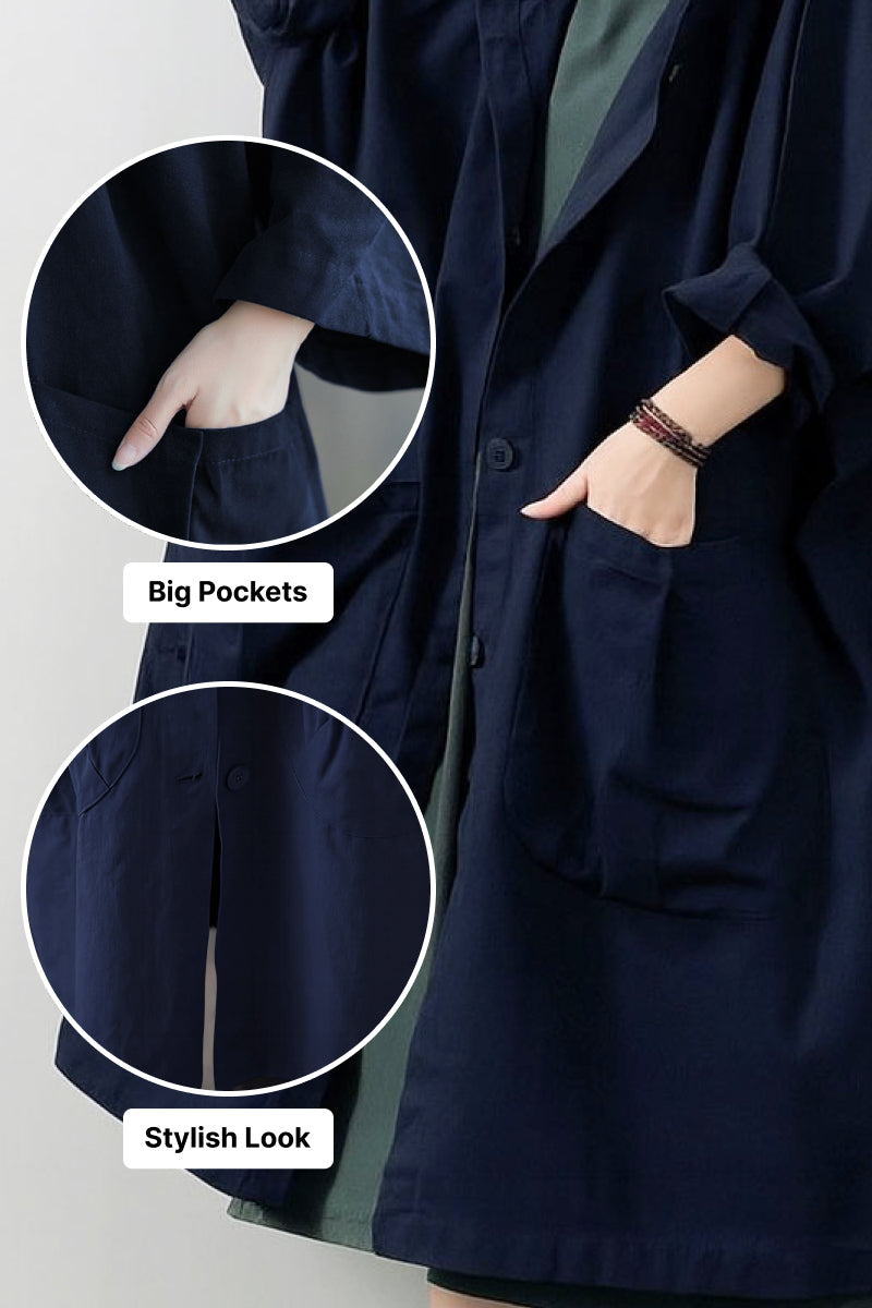 Einheitsgröße Oversized Wasserabweisende Windjacke