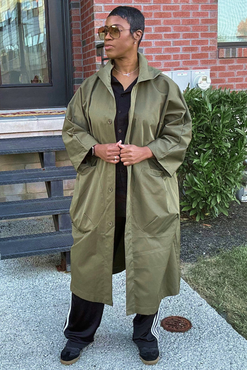 Einheitsgröße Oversized Wasserabweisende Windjacke