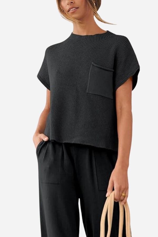 Comfy Couture Strick-Pullover Zweiteiliges Set