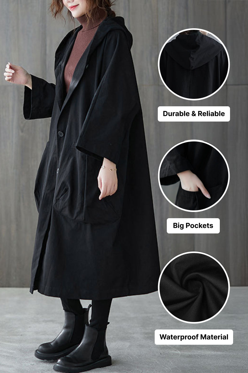 Einheitsgröße Oversized Wasserabweisende Windjacke