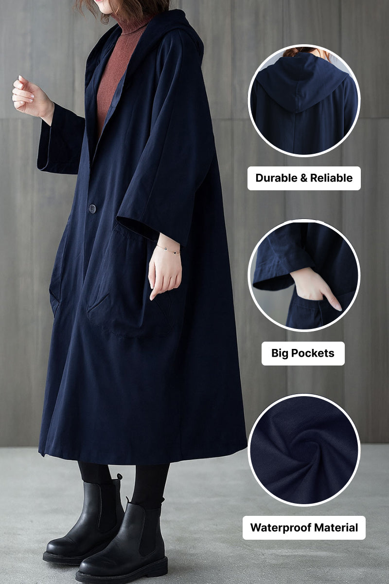 Einheitsgröße Oversized Wasserabweisende Windjacke