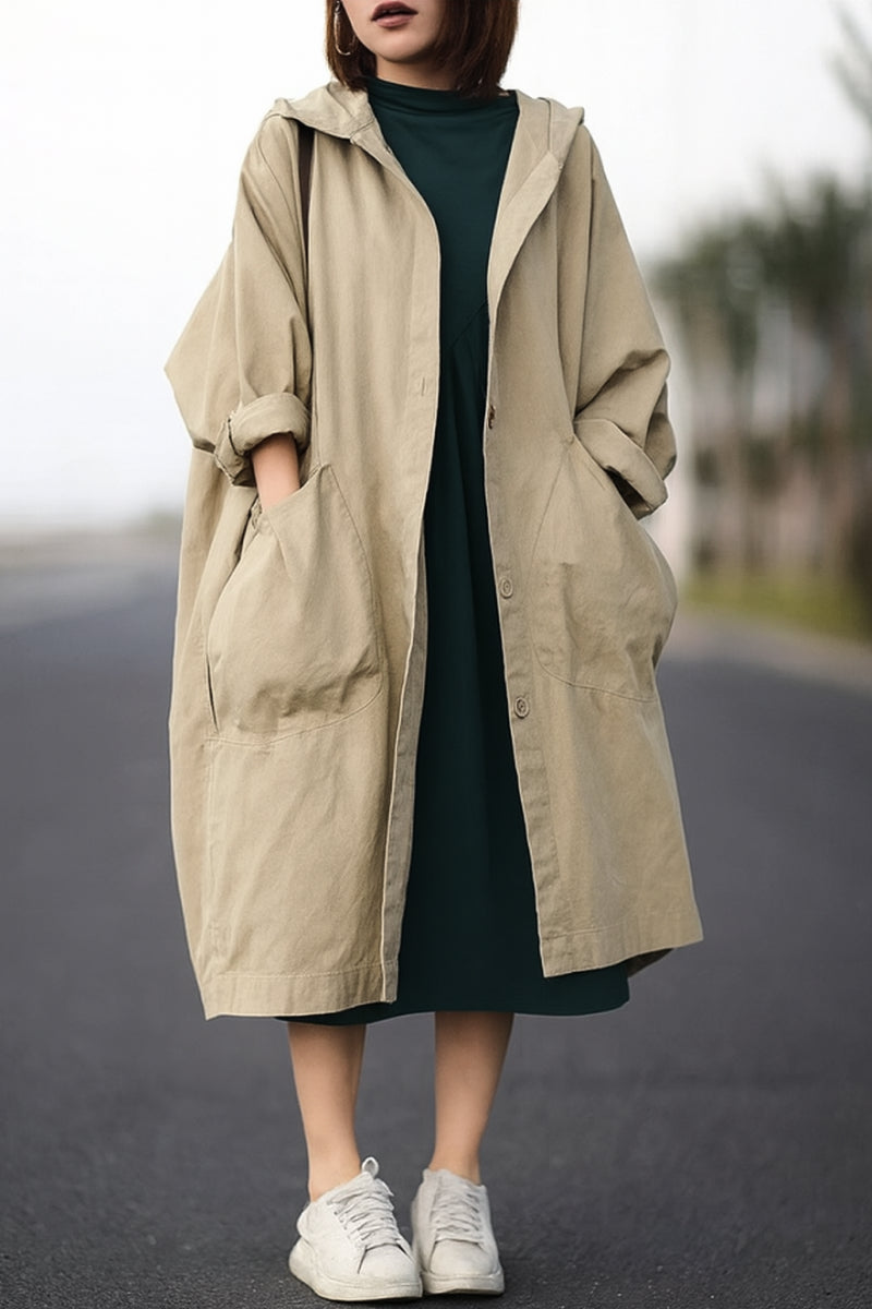 Einheitsgröße Oversized Wasserabweisende Windjacke