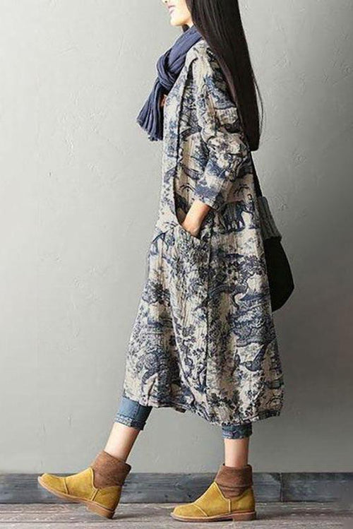 Kleid mit japanischem Porzellanmusterdruck